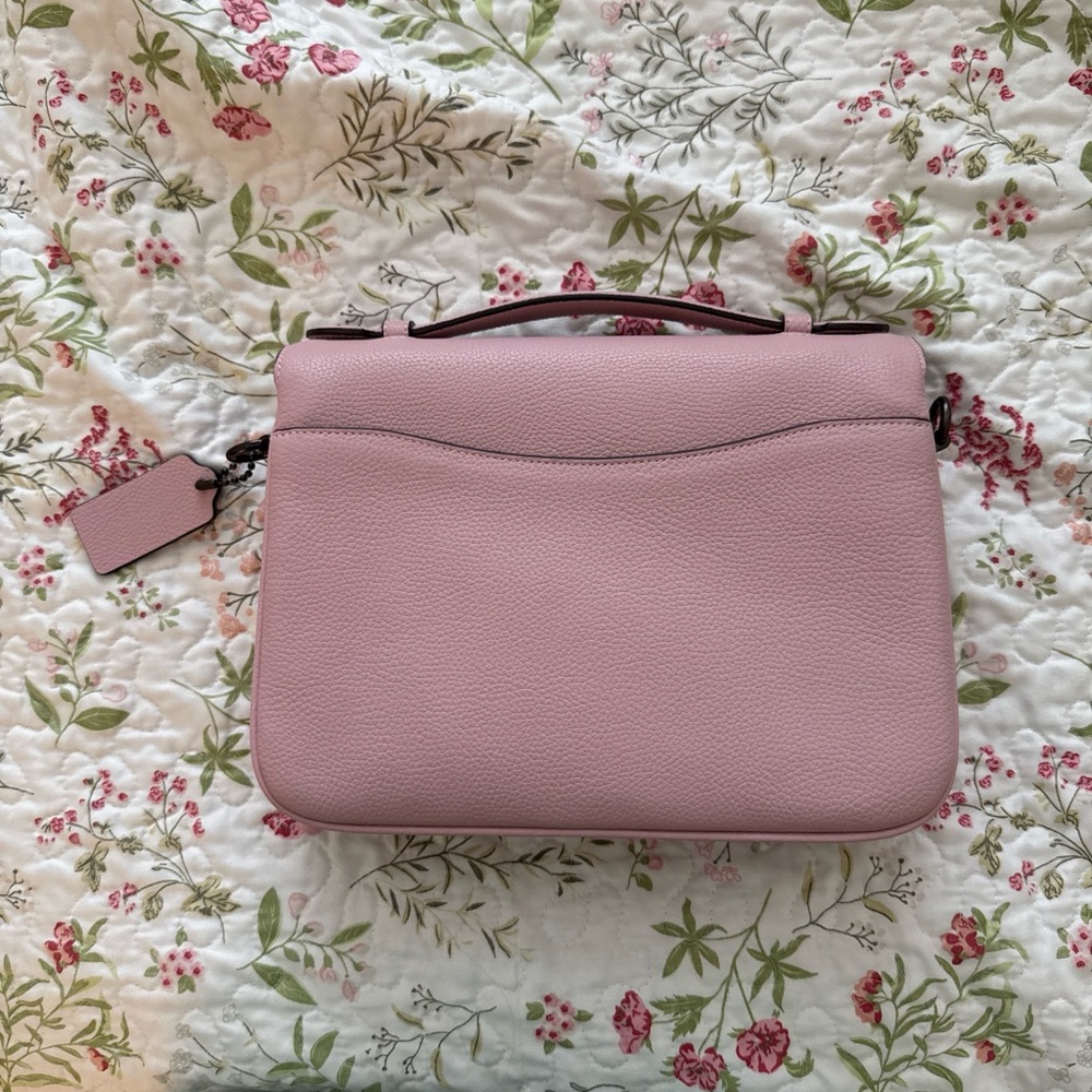Coach Pink Pebbled Leather Turnlock Crossbody - Picture 3 of 10